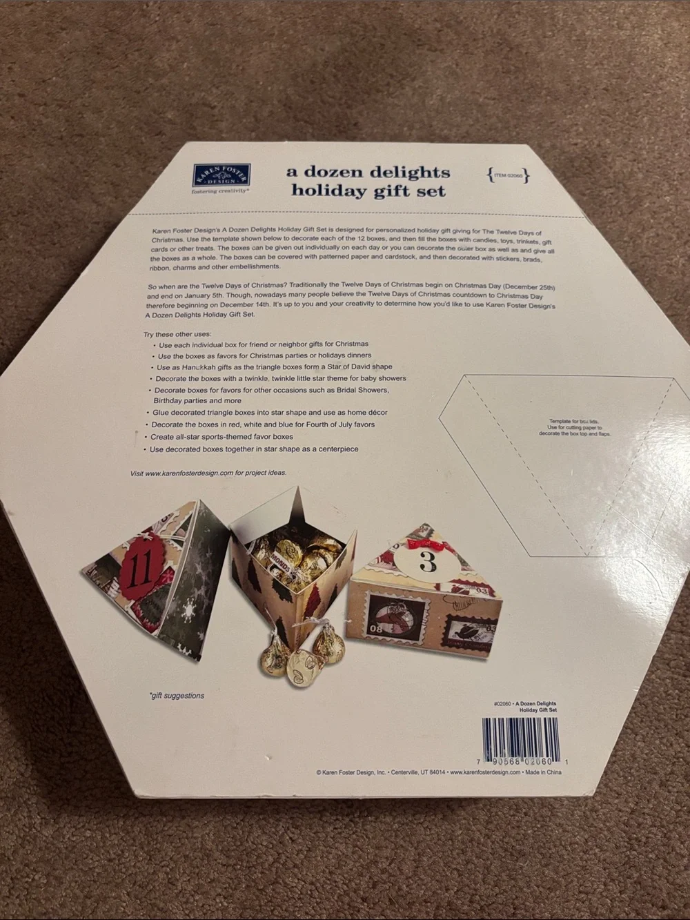 Holiday Gift Set Star-Shaped Packaging in White